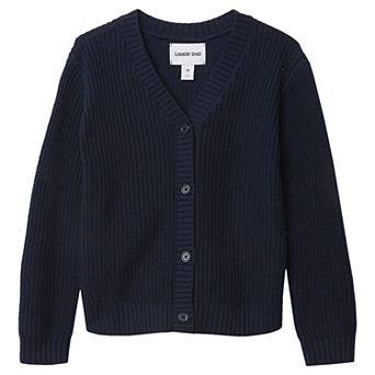 Girls 2-16 Lands' End Button Front Knit Sweater In Regular & Plus Size
