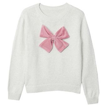 Girls 2-16 Lands' End Bow Knit Sweater