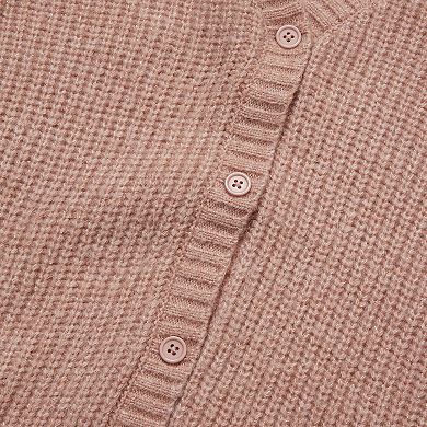 Girls 2-16 Lands' End Button Front Knit Sparkle Sweater