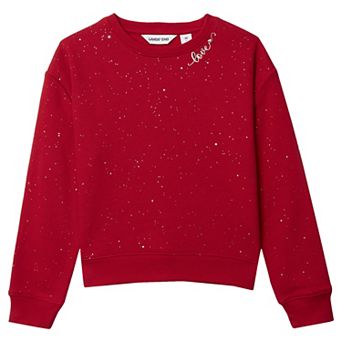 Girls 2-16 Lands' End Crew Neck Embroidered Sweatshirt