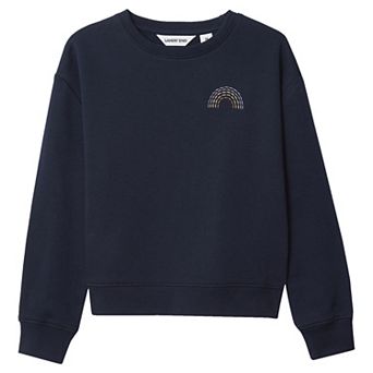 Girls 2-16 Lands' End Crew Neck Embroidered Sweatshirt