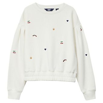Girls 2-16 Lands' End Crew Neck Embroidered Sweatshirt