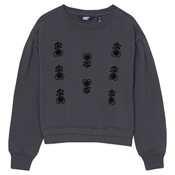 Girls 2-16 Lands' End Crew Neck Embroidered Sweatshirt