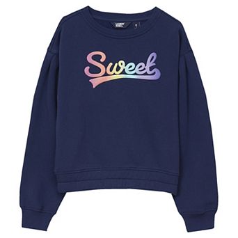 Girls 2-16 Lands' End Crew Neck Embroidered Sweatshirt