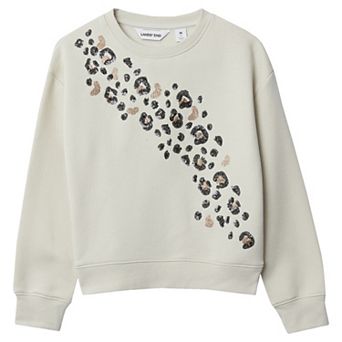 Girls 2-16 Lands' End Crew Neck Embroidered Sweatshirt