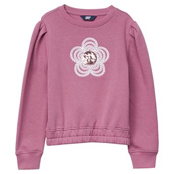 Girls 2-16 Lands' End Crew Neck Embroidered Sweatshirt