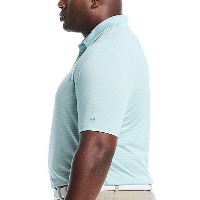 Big & Tall Grand Slam Slim Fit Heather Stripe Short Sleeve Golf Polo