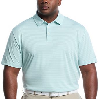Big & Tall Grand Slam Slim Fit Heather Stripe Short Sleeve Golf Polo
