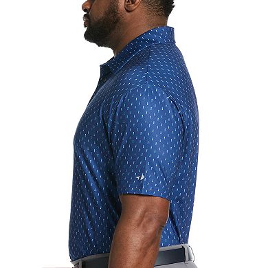 Big & Tall Grand Slam Mini Geo Print Short Sleeve Golf Polo Shirt