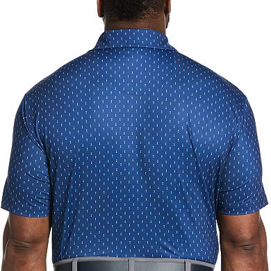 Big & Tall Grand Slam Mini Geo Print Short Sleeve Golf Polo Shirt