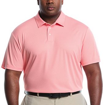Big & Tall Grand Slam Diamond Jacquard Short Sleeve Golf Polo