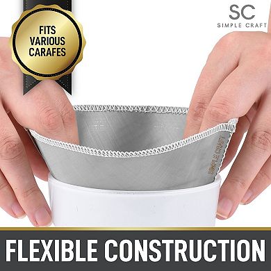 Zulay Kitchen Fine Mesh Stainless Steel Reusable Pour Over Coffee Filter (Size 4)