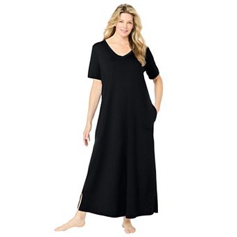 Dreams & Co. Plus Size Petite Long T-Shirt Lounger