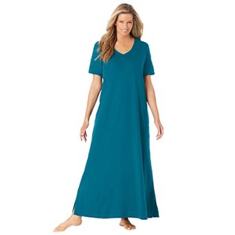 Dreams & Co. Plus Size Petite Long T-Shirt Lounger