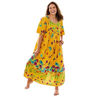 Dreams & Co. Plus Size Petite Long T-Shirt Lounger