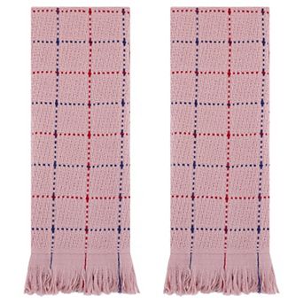 2 Pack Turkish Hand Towel Set Cotton Absorbent Soft Farmhouse Decorative Towels Bathroom 13"x29"