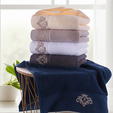 Crown Cartoon Pattern Hand Towels for Bathroom, 2 Pack Cotton Soft Absorbent Hand Towels 13"x30"