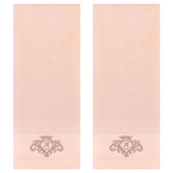 Crown Cartoon Pattern Hand Towels for Bathroom, 2 Pack Cotton Soft Absorbent Hand Towels 13"x30"