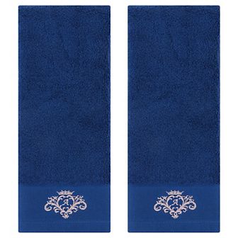 Crown Cartoon Pattern Hand Towels for Bathroom, 2 Pack Cotton Soft Absorbent Hand Towels 13"x30"