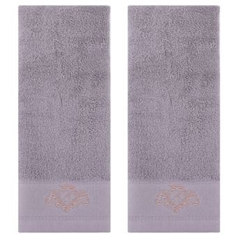 Crown Cartoon Pattern Hand Towels for Bathroom, 2 Pack Cotton Soft Absorbent Hand Towels 13"x30"