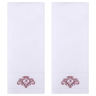 Crown Cartoon Pattern Hand Towels for Bathroom, 2 Pack Cotton Soft Absorbent Hand Towels 13"x30"