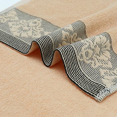 Floral Jacquard Hand Towels Set of 2, Home Soft Absorbent Hand Towel for Bathroom, Hotel, 13"x29"