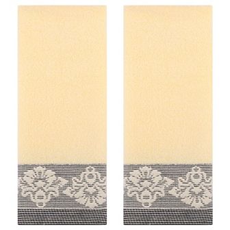 Floral Jacquard Hand Towels Set of 2, Home Soft Absorbent Hand Towel for Bathroom, Hotel, 13"x29"