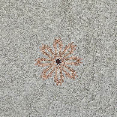 Embroidered Floral Pattern Decorative Hand Towels Set of 2 Cotton Absorbent Soft Hand Towel 13"x30"