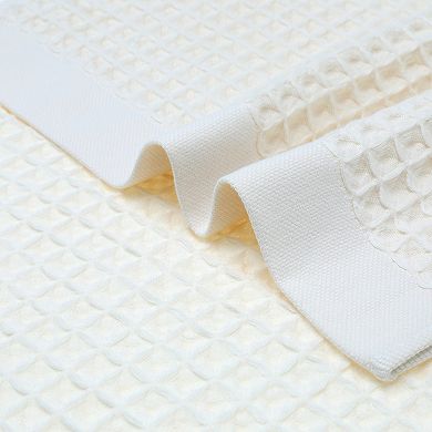 Cotton Hand Towel Set of 2, Solid Waffle Hand Towels, Soft Absorbent Towels for Bathroom, 14"x30"