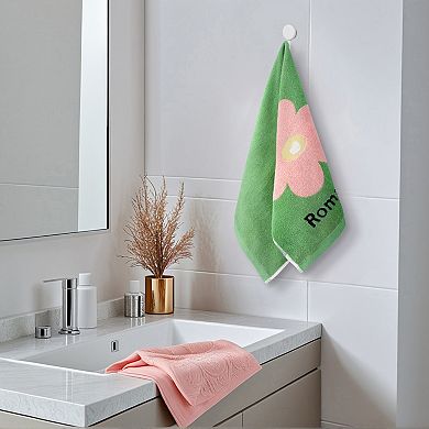 Cute Floral Bathroom Hand Towels, Cotton Soft Absorbent Hand Towel 13x30 Inch 4 Pack