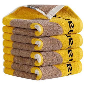 Cute Floral Bathroom Hand Towels, Cotton Soft Absorbent Hand Towel 13x30 Inch 4 Pack