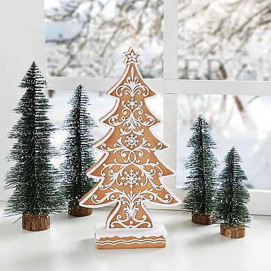 Glitzhome 14.5"H Resin Christmas Tree Table Decor