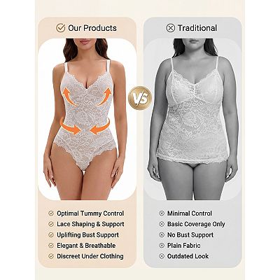 Women's V-Neck Shapewear Jumpsuit Tummy Control Sleeveless Floral