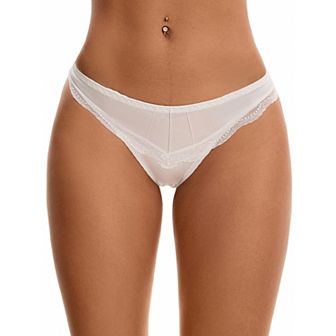 Women's Satin Silky Hipster Panties Low Waisted Lace Trimmed Underpant