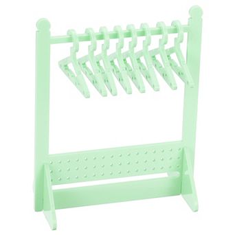 1 Set Earring Holder with 8 Coat Hanger, Acrylic Earring Holder Organizer Stand with 48 Hole