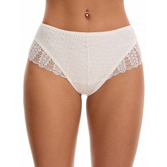 Women's Mid Rise Breathable Soft Lace Underwear Briefs