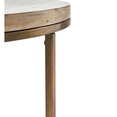 Renwil Liana ANTIQUE BRASS ODD SHAPE COFFEE TABLE