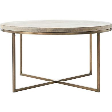Renwil Liana ANTIQUE BRASS ODD SHAPE COFFEE TABLE