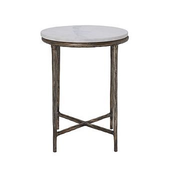 Renwil Pearson Side Table In Brown Color