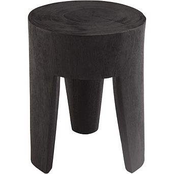 Renwil Katmai BURNED BLACK SIDE TABLE