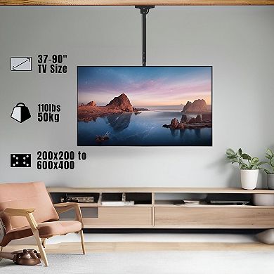 ProMounts Tilt and Swivel Ceiling TV Mount 37-90 Inch Screens Holds up to 110Lbs.