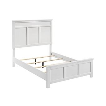 New Classic Furniture Furniture Andover Traditional Full Size Wood Bed in White