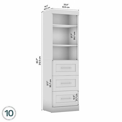 Bush Business Furniture Pur 25W Closet Organizer with Drawers