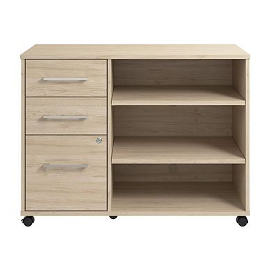Hustle Office Storage Cabinet in Natural Elm