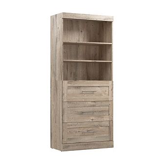 Bestar Pur 36W Closet Organizer with Drawers