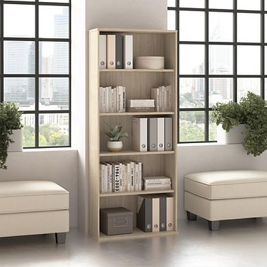 Hustle Tall 5 Shelf Bookcase in Natural Elm