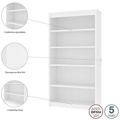 Bestar Universel 36W Bookcase in White