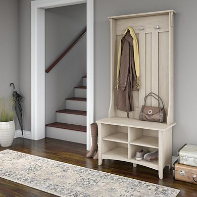 Bush Furniture Salinas Hall Tree with Storage Bench