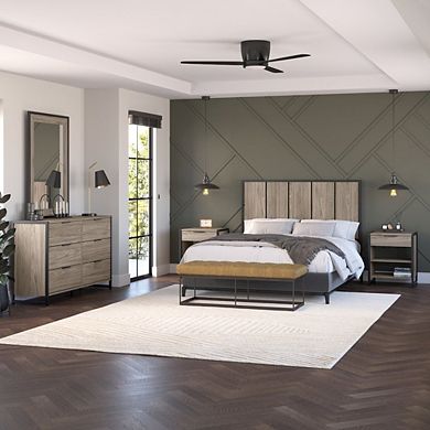 Bush Furniture Atria Bedroom Mirror in Modern Hickory