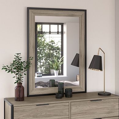 Bush Furniture Atria Bedroom Mirror in Modern Hickory